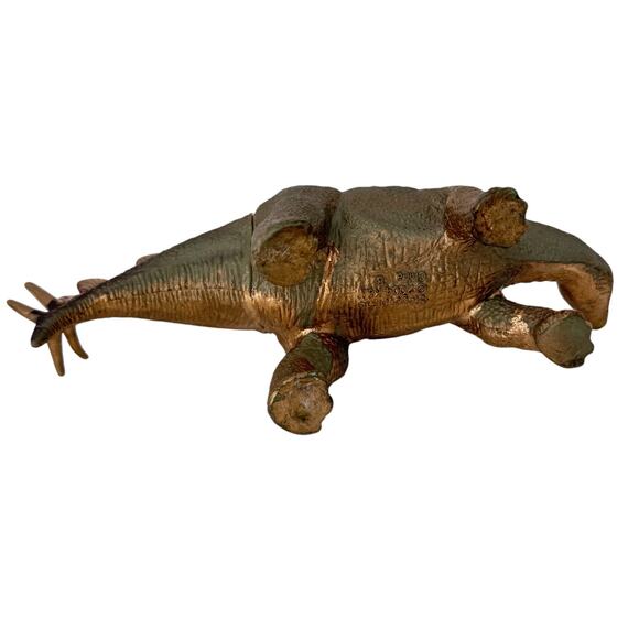 2004 Schleich Custom Bronze Paint Stegosaurus Rex Dinosaur 7" Figurine - Picture 5 of 5